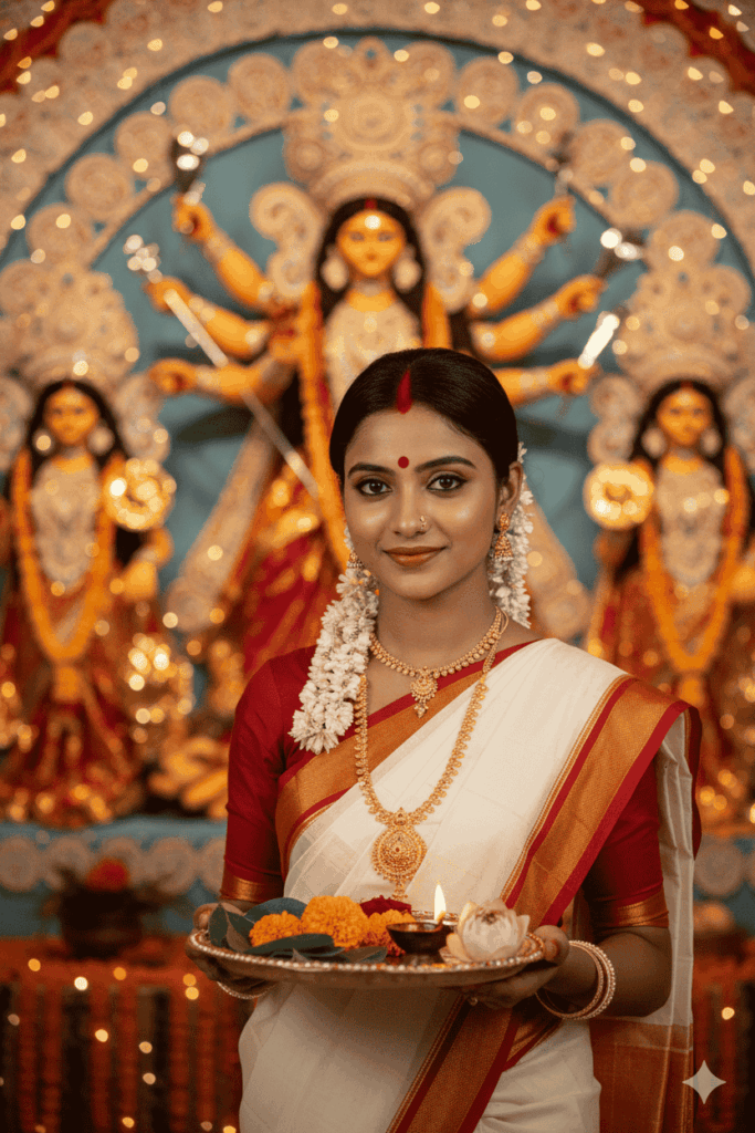 Cinematic Portraits in Durga Puja – Women Gimini Ai